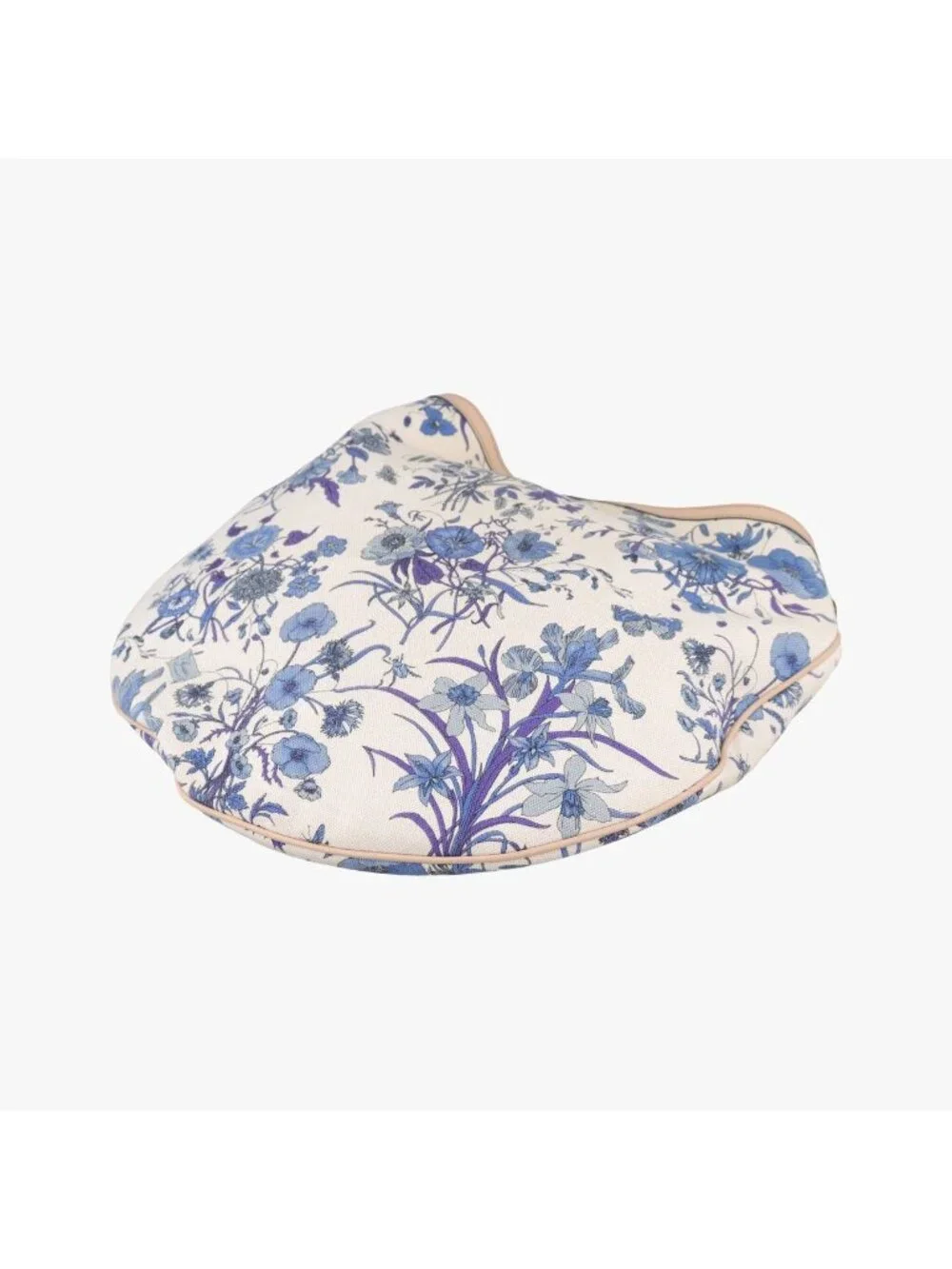 Gucci Flora Wave Hobo Blue White Canvas Leather